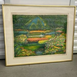 Pencil Signed and Numbered (211/275) Lithograph, "Enchanted Garden," Jose Torres